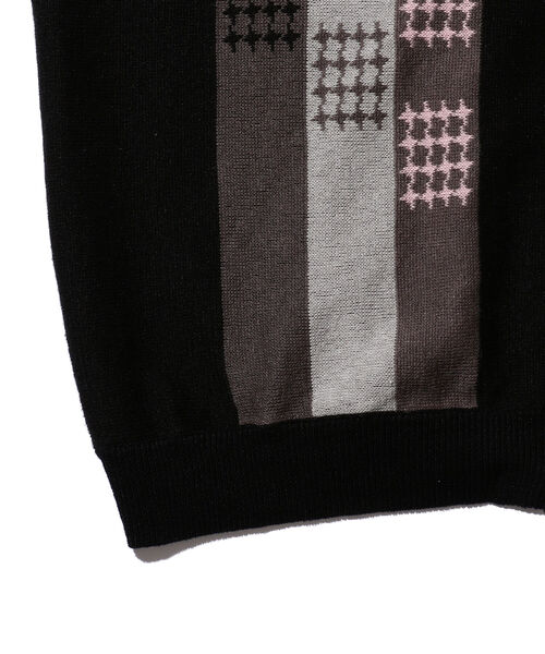 BEAMS PLUS（ビームスプラス）の「BEAMS PLUS / ラミー コットン ストライプ ジップ ニット（ポロシャツ・メンズ・ブラック/オレンジ/サックスブルー・S/M/XL/L）」の18枚目の写真