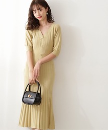 PROPORTION BODY DRESSING | 【美人百花5月号掲載 】フロント釦ロングニットワンピース / 1212140406(ワンピース)