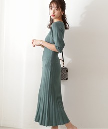 PROPORTION BODY DRESSING | 【美人百花5月号掲載 】フロント釦ロングニットワンピース / 1212140406(ワンピース)