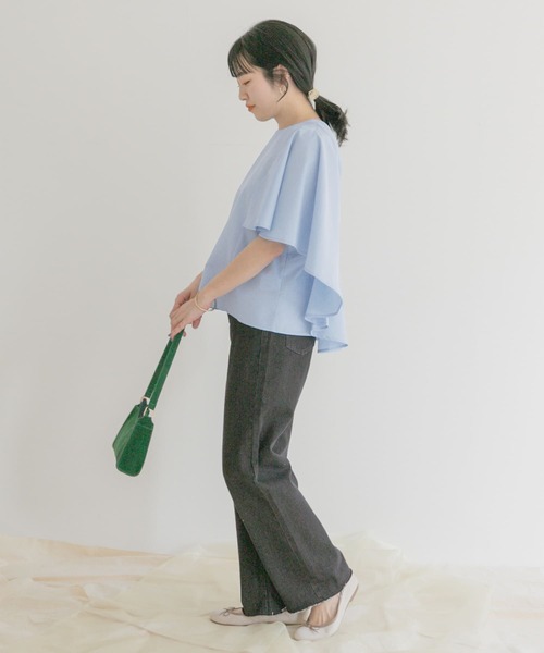 ITEMS URBANRESEARCH（アイテムズ アーバンリサーチ）の「ケープデザインブラウス（シャツ/ブラウス・レディース・ブルー/ベージュ/ネイビー・FREE）」の8枚目の写真