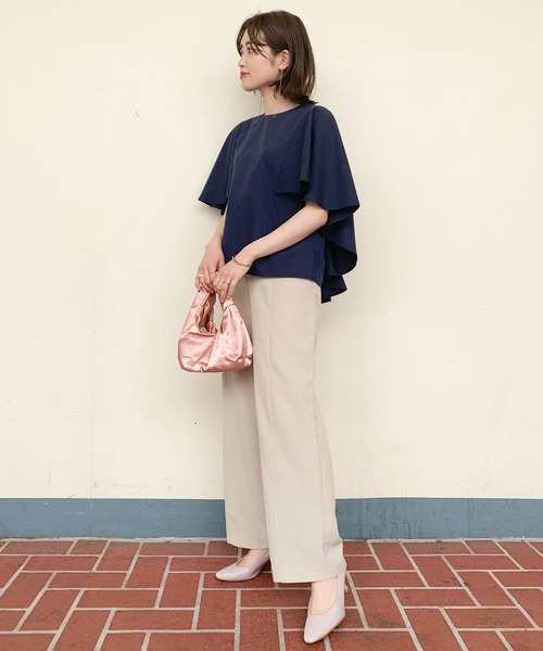 ITEMS URBANRESEARCH（アイテムズ アーバンリサーチ）の「ケープデザインブラウス（シャツ/ブラウス・レディース・ブルー/ベージュ/ネイビー・FREE）」の15枚目の写真