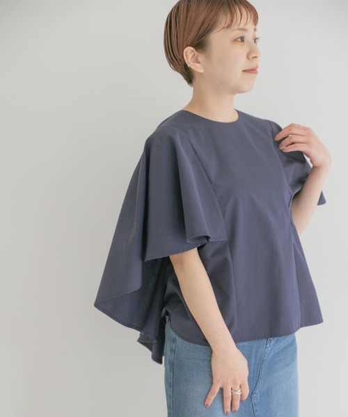 ITEMS URBANRESEARCH（アイテムズ アーバンリサーチ）の「ケープデザインブラウス（シャツ/ブラウス・レディース・ブルー/ベージュ/ネイビー・FREE）」の20枚目の写真