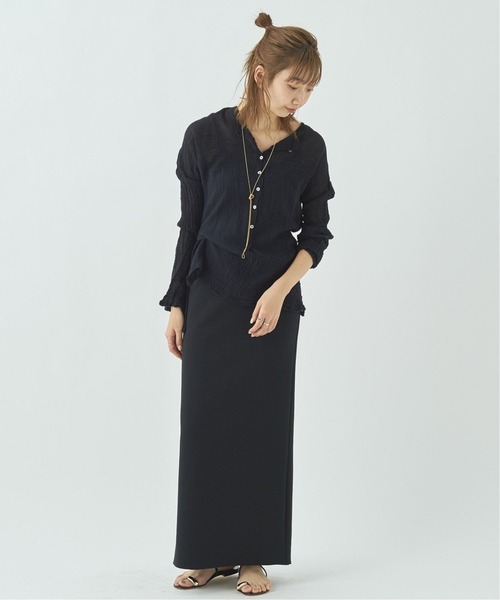 plage（プラージュ）の「《追加》【LES ATELIERS FRANCAIS DE CONFECTION】SP HENLY NECK L/SL シャツ2◆（シャツ/ブラウス・レディース・ブラック/カーキ/ホワイト系その他/ベージュ・FREE）」の16枚目の写真