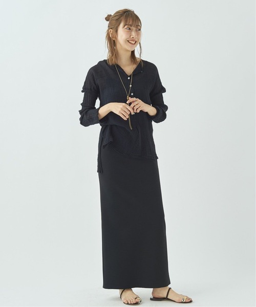 plage（プラージュ）の「《追加》【LES ATELIERS FRANCAIS DE CONFECTION】SP HENLY NECK L/SL シャツ2◆（シャツ/ブラウス・レディース・ブラック/カーキ/ホワイト系その他/ベージュ・FREE）」の11枚目の写真