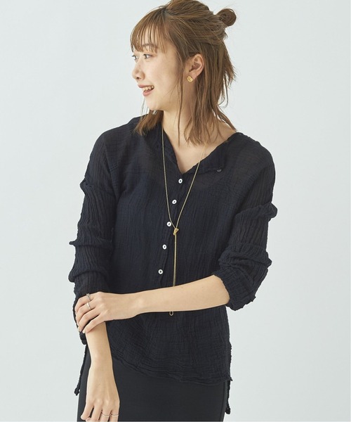 plage（プラージュ）の「《追加》【LES ATELIERS FRANCAIS DE CONFECTION】SP HENLY NECK L/SL シャツ2◆（シャツ/ブラウス・レディース・ブラック/カーキ/ホワイト系その他/ベージュ・FREE）」の21枚目の写真