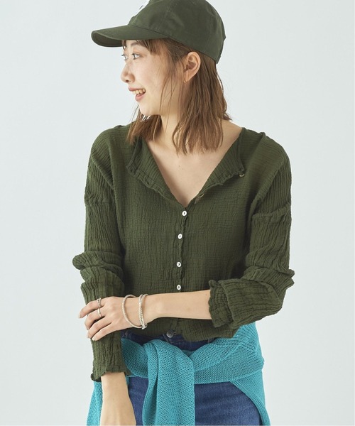 plage（プラージュ）の「《追加》【LES ATELIERS FRANCAIS DE CONFECTION】SP HENLY NECK L/SL シャツ2◆（シャツ/ブラウス・レディース・ブラック/カーキ/ホワイト系その他/ベージュ・FREE）」の9枚目の写真