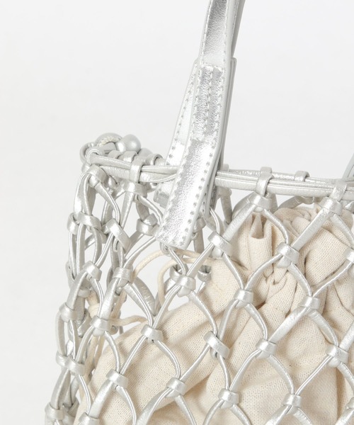 GLOBAL WORK（グローバルワーク）の「ＰＵマクラメショルダー/261914（クラッチバッグ・レディース・ブラック/ライトグレー/ブラウン・FREE）」の8枚目の写真