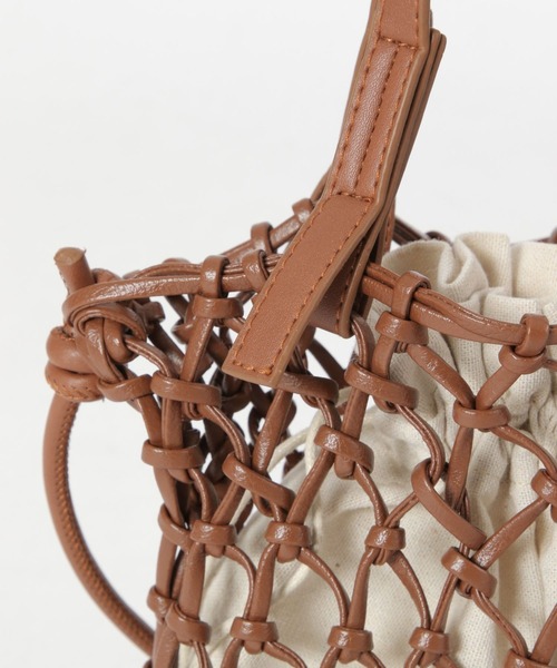 GLOBAL WORK（グローバルワーク）の「ＰＵマクラメショルダー/261914（クラッチバッグ・レディース・ブラック/ライトグレー/ブラウン・FREE）」の11枚目の写真