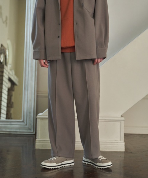 ADAMASTE（アダマスト）の「リラックスフィットウールライクワイドパンツ【セットアップ対応】（その他パンツ・メンズ・ダークグレー/グレイッシュベージュ・SMALL/MEDIUM/LARGE）」の14枚目の写真