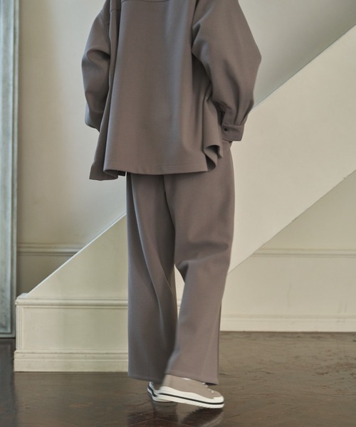 ADAMASTE（アダマスト）の「リラックスフィットウールライクワイドパンツ【セットアップ対応】（その他パンツ・メンズ・ダークグレー/グレイッシュベージュ・SMALL/MEDIUM/LARGE）」の16枚目の写真