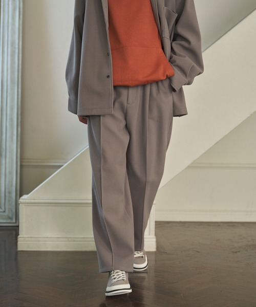 ADAMASTE（アダマスト）の「リラックスフィットウールライクワイドパンツ【セットアップ対応】（その他パンツ・メンズ・ダークグレー/グレイッシュベージュ・SMALL/MEDIUM/LARGE）」の17枚目の写真