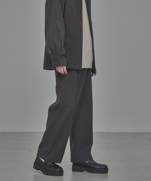 ADAMASTE（アダマスト）の「リラックスフィットウールライクワイドパンツ【セットアップ対応】（その他パンツ・メンズ・ダークグレー/グレイッシュベージュ・SMALL/MEDIUM/LARGE）」の3枚目の写真