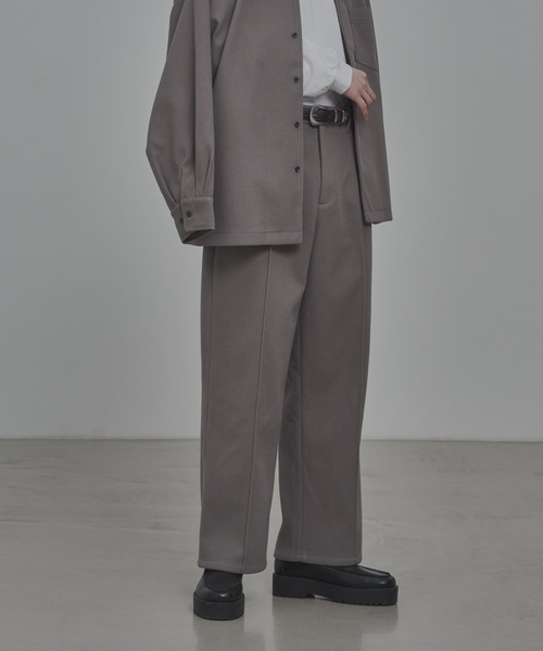 ADAMASTE（アダマスト）の「リラックスフィットウールライクワイドパンツ【セットアップ対応】（その他パンツ・メンズ・ダークグレー/グレイッシュベージュ・SMALL/MEDIUM/LARGE）」の12枚目の写真