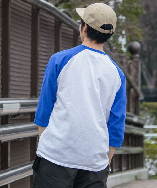 GLOSTER（グロスター）の「【GLOSTER/グロスター】ヴィンテージウォッシュ クラシックスポーツラグランTシャツ（Tシャツ/カットソー・メンズ・ブラック系その他/ブルー系その他・MEDIUM/LARGE）」の7枚目の写真