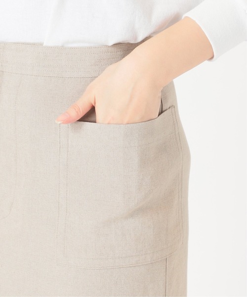 SLOBE IENA（スローブイエナ）の「《追加》リネンタイトスカート◆（スカート・レディース・ブラック/ベージュ・36/38/40）」の10枚目の写真