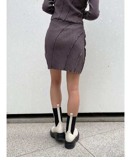 ENVYM（アンビー）の「スイッチングリブＳＫ（スカート・レディース・ブラック/グレー・FREE）」の19枚目の写真