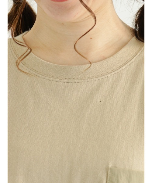 Samansa Mos2（サマンサ モスモス）の「【MEI×SamansaMos2】胸ポケット付ワンピース（ワンピース・レディース・オレンジ/チャコール/ベージュ・ﾌﾘ-）」の12枚目の写真