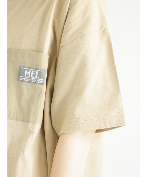 Samansa Mos2（サマンサ モスモス）の「【MEI×SamansaMos2】胸ポケット付ワンピース（ワンピース・レディース・オレンジ/チャコール/ベージュ・ﾌﾘ-）」の14枚目の写真