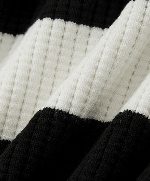 トップス Polo collar striped sweater FX22S039 Polo collar striped sweater FX22S039
