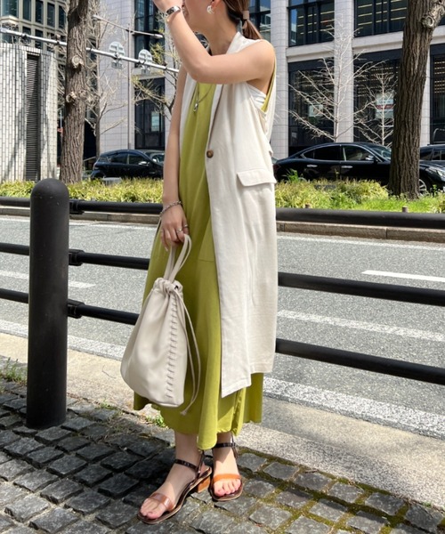 Chez toi（シェトワ）の「裾ティアードノースリワンピース（ワンピース