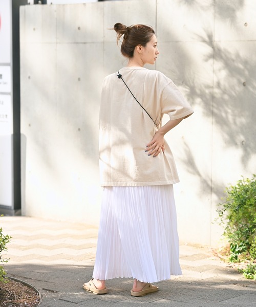 FRAMeWORK（フレームワーク）の「【Champion / チャンピオン】別注USAボタニカルダイ Tシャツ（Tシャツ/カットソー・レディース・ブラウン/ベージュ/ブルー・MEDIUM/X-LARGE）」の8枚目の写真