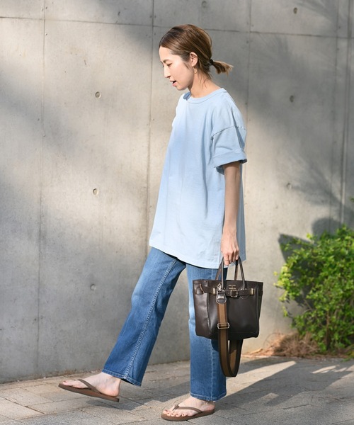 FRAMeWORK（フレームワーク）の「【Champion / チャンピオン】別注USAボタニカルダイ Tシャツ（Tシャツ/カットソー・レディース・ブラウン/ベージュ/ブルー・MEDIUM/X-LARGE）」の11枚目の写真