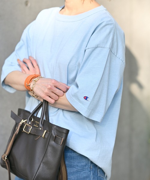 FRAMeWORK（フレームワーク）の「【Champion / チャンピオン】別注USAボタニカルダイ Tシャツ（Tシャツ/カットソー・レディース・ブラウン/ベージュ/ブルー・MEDIUM/X-LARGE）」の13枚目の写真