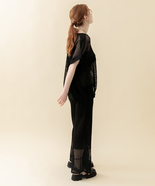 TRANOI（トラノイ）の「TRANOI. チェーンワイドニットトップス（ニット/セーター・レディース・ブラック/グリーン/レッド・FREE）」の15枚目の写真