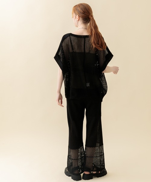 TRANOI（トラノイ）の「TRANOI. チェーンワイドニットトップス（ニット/セーター・レディース・ブラック/グリーン/レッド・FREE）」の16枚目の写真