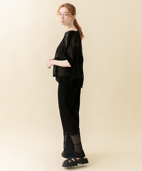 TRANOI（トラノイ）の「TRANOI. チェーンワイドニットトップス（ニット/セーター・レディース・ブラック/グリーン/レッド・FREE）」の17枚目の写真