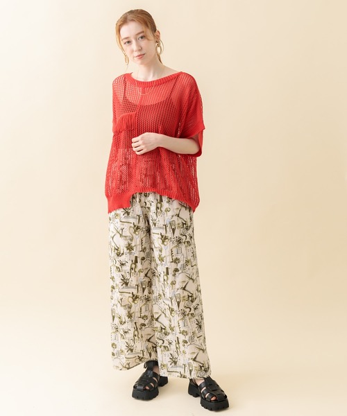 TRANOI（トラノイ）の「TRANOI. チェーンワイドニットトップス（ニット/セーター・レディース・ブラック/グリーン/レッド・FREE）」の21枚目の写真