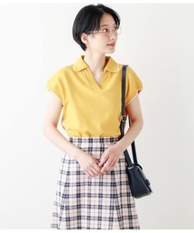 成型ツイル スキッパーポロシャツ