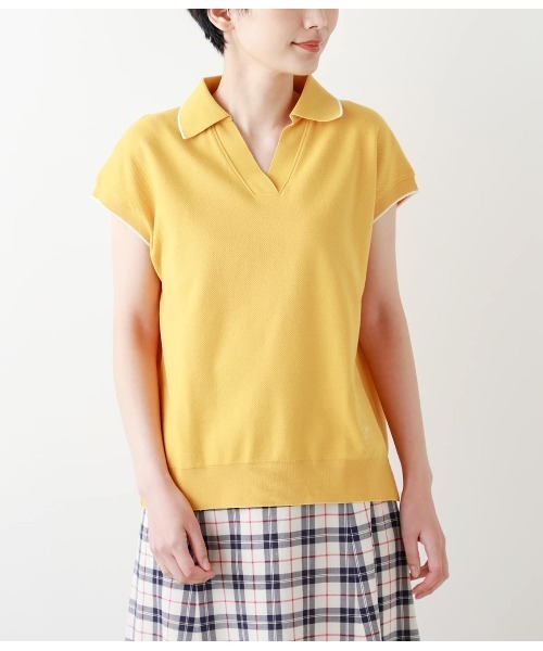 NEWYORKER(ニューヨーカー)の「成型ツイル スキッパーポロシャツ(ポロシャツ・レディース・ホワイト/ライトグレー/ブラック/ネイビー/イエロー/グリーン系その他3・M/L)」の22枚目の写真