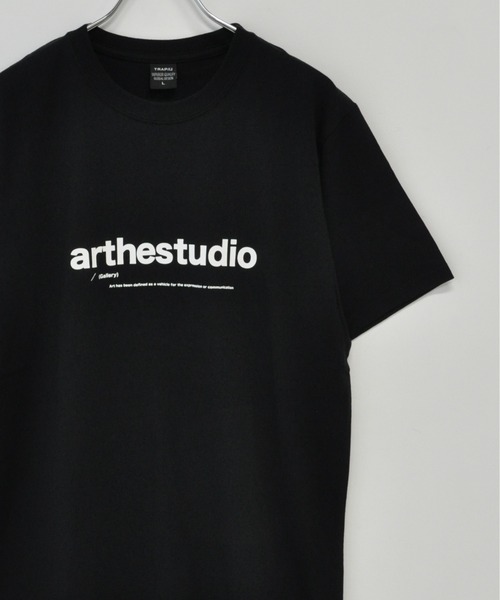 TRAP/U (トラップユー)の「コットン天竺 フロントプリント 半袖 クルーネック Tシャツ(Tシャツ/カットソー・メンズ・アッシュ/ブラック/ホワイト・M/L)」の3枚目の写真