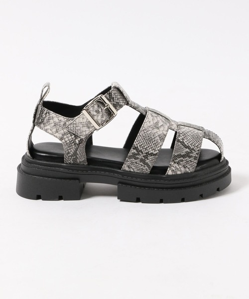 PAGEBOY（ページボーイ）の「グルカサンダル（サンダル・レディース・ブラック/オフホワイト/パイソン・MEDIUM/LARGE）」の16枚目の写真