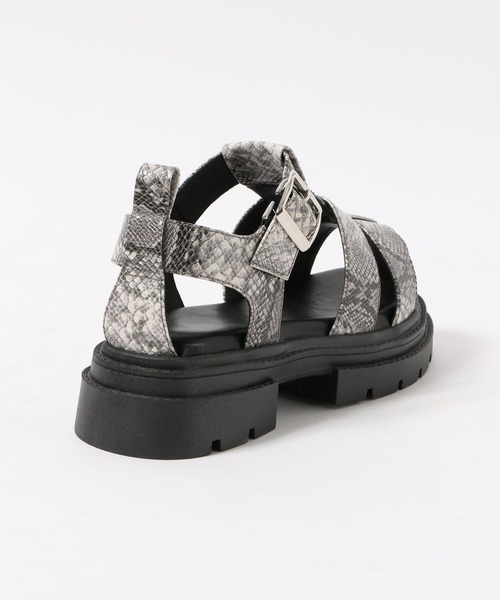 PAGEBOY（ページボーイ）の「グルカサンダル（サンダル・レディース・ブラック/オフホワイト/パイソン・MEDIUM/LARGE）」の7枚目の写真