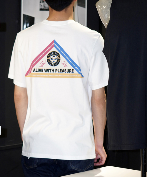 MARTINE ROSE(マーティンローズ)の「【MARTINE ROSE / マーティンローズ】FLYER CLASSIC SS T-SH(Tシャツ/カットソー・メンズ・ホワイト・SMALL/MEDIUM)」の1枚目の写真