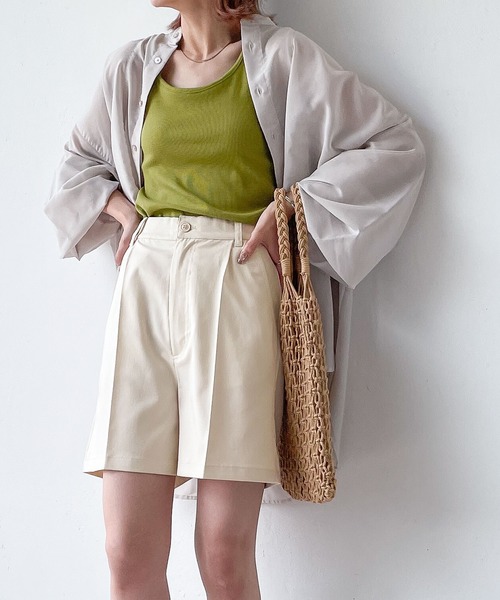 Chillfar(チルファー)の「ピンタックハーフパンツ(その他パンツ・レディース・ブラック/ブラウン/カーキ/オレンジ/アイボリー・FREE)」の21枚目の写真