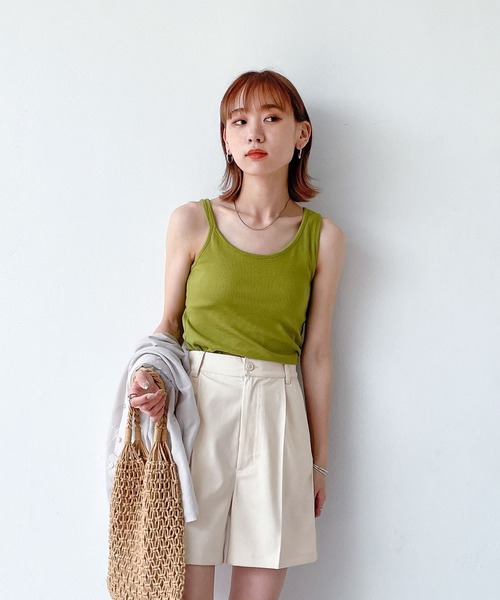 Chillfar(チルファー)の「ピンタックハーフパンツ(その他パンツ・レディース・ブラック/ブラウン/カーキ/オレンジ/アイボリー・FREE)」の12枚目の写真