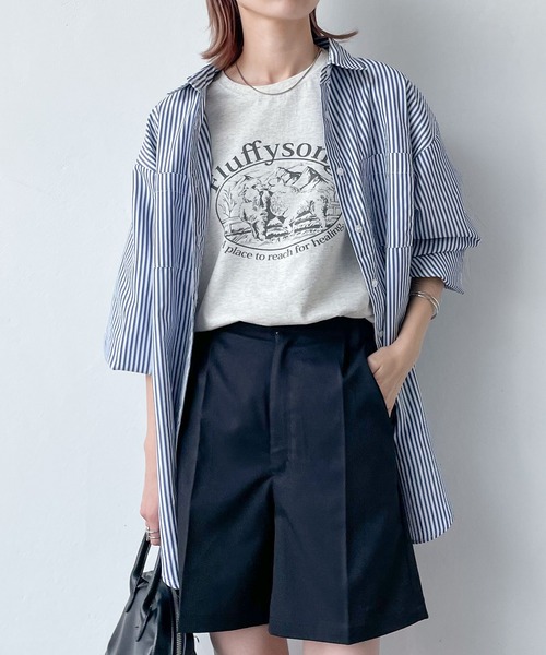 Chillfar(チルファー)の「ピンタックハーフパンツ(その他パンツ・レディース・ブラック/ブラウン/カーキ/オレンジ/アイボリー・FREE)」の10枚目の写真