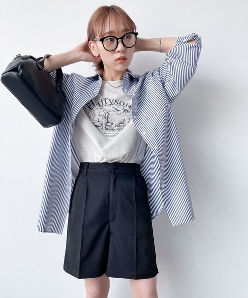 Chillfar(チルファー)の「ピンタックハーフパンツ(その他パンツ・レディース・ブラック/ブラウン/カーキ/オレンジ/アイボリー・FREE)」の13枚目の写真