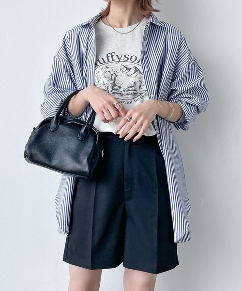 Chillfar(チルファー)の「ピンタックハーフパンツ(その他パンツ・レディース・ブラック/ブラウン/カーキ/オレンジ/アイボリー・FREE)」の7枚目の写真