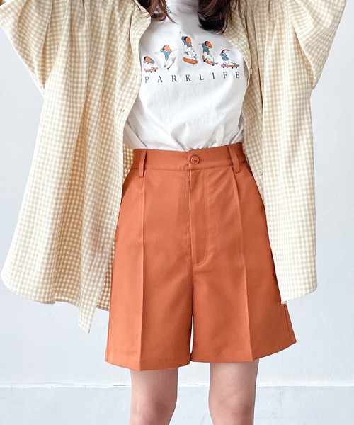 Chillfar(チルファー)の「ピンタックハーフパンツ(その他パンツ・レディース・ブラック/ブラウン/カーキ/オレンジ/アイボリー・FREE)」の20枚目の写真