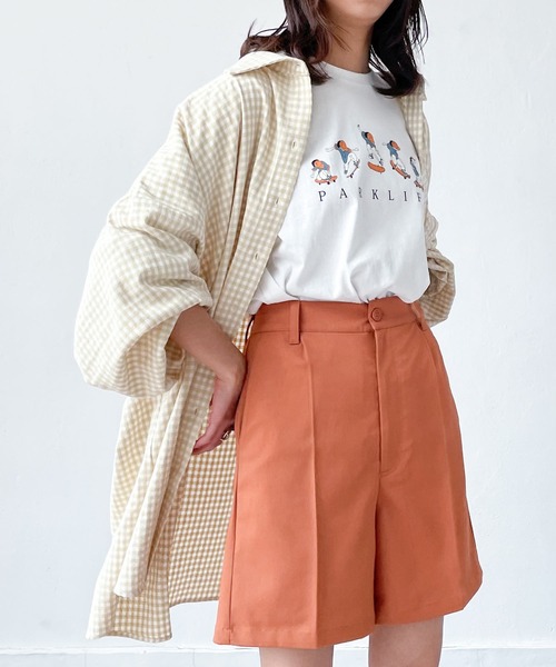 Chillfar(チルファー)の「ピンタックハーフパンツ(その他パンツ・レディース・ブラック/ブラウン/カーキ/オレンジ/アイボリー・FREE)」の17枚目の写真