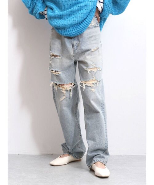 【新品未使用タグ付き】アングリッドクラッシュルーズデニム セール】クラッシュルーズデニム（デニムパンツ）｜Ungrid（アン