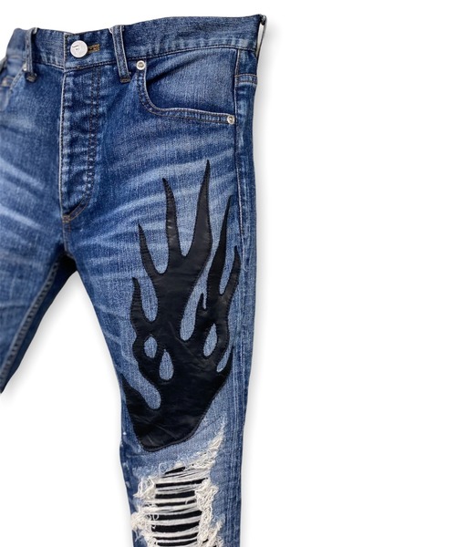 FAGASSENT（ファガッセン）の「FAGASSENT/ファガッセン/22AWH-FIREBALL c/blue（デニムパンツ・メンズ・インディゴブルー・26/28/30/32/34/36）」の3枚目の写真