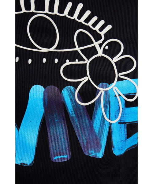 Desigual(デシグアル)の「Vive flower eye print crop T shirts / ヴィーヴフラワーアイプリントクロップ Tシャツ(Tシャツ/カットソー・レディース・ブラック/ホワイト・L/M/XL/XS/S)」の5枚目の写真