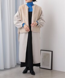frames RAY CASSIN | WEB限定 セット商品 フェイクエコファーベスト×ライトロングコートセット(その他アウター)