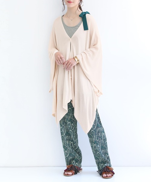 osharewalker（オシャレウォーカー）の「【廃盤】『リボンバッククロスデザインタンクトップ』（タンクトップ・レディース・ベージュ/ダークグレー/杢グレー/ブラック×ブルー・1/2）」の9枚目の写真