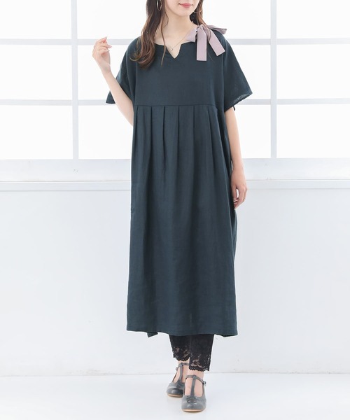 osharewalker（オシャレウォーカー）の「【廃盤】『リボンバッククロスデザインタンクトップ』（タンクトップ・レディース・ベージュ/ダークグレー/杢グレー/ブラック×ブルー・1/2）」の16枚目の写真